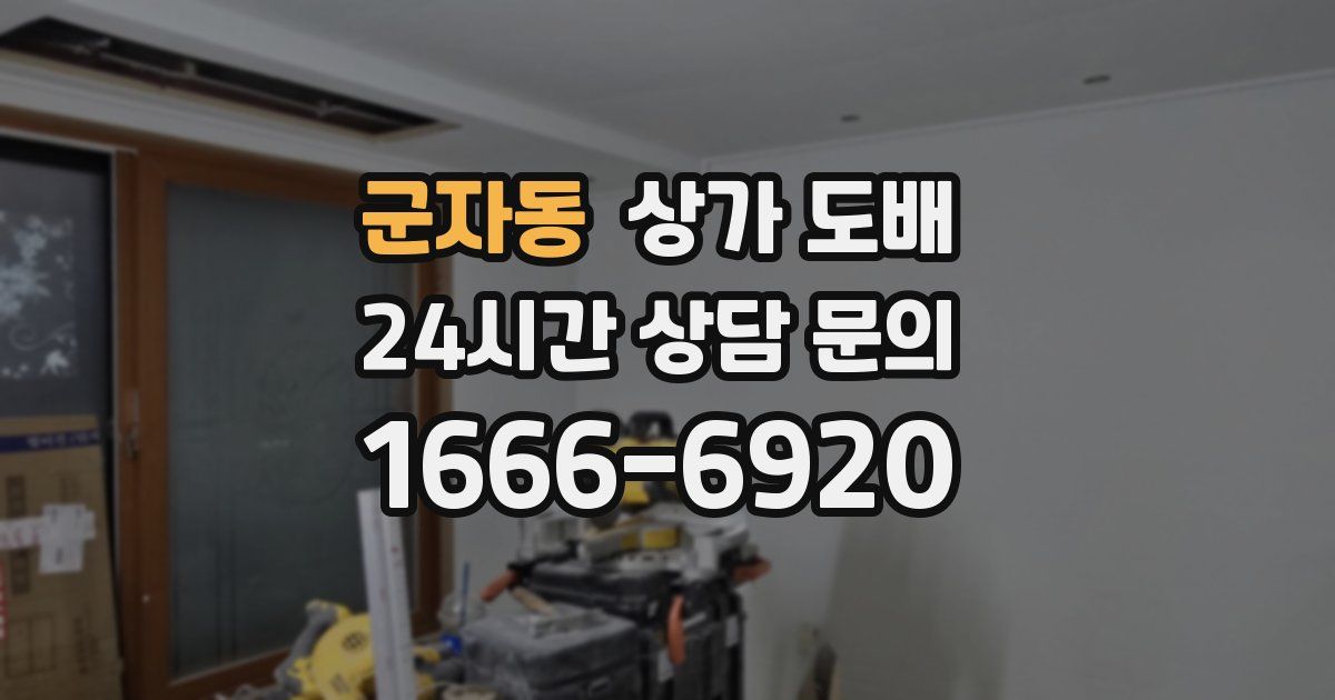 군자동 상가 도배