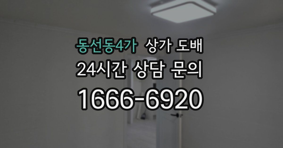 동선동4가 상가 도배
