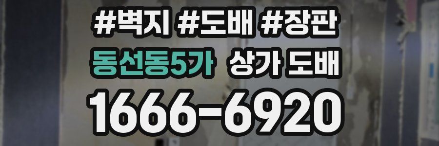 동선동5가 상가 도배