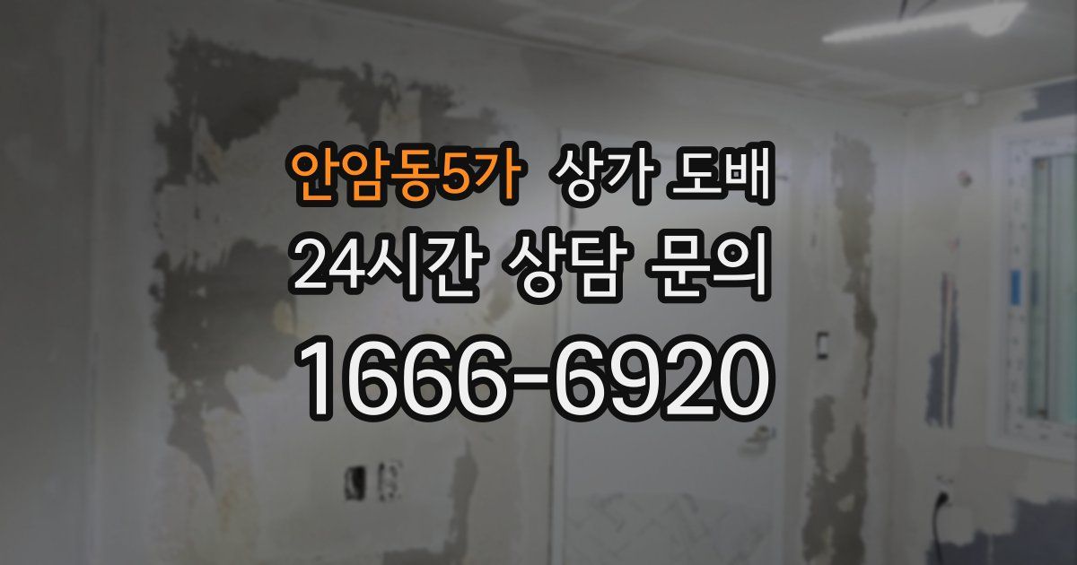 안암동5가 상가 도배