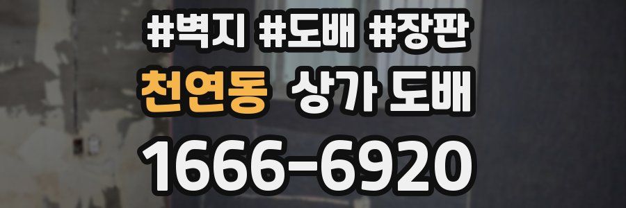 천연동 상가 도배