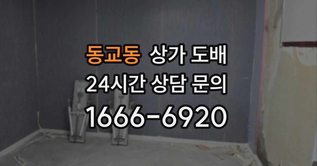 동교동 상가 도배
