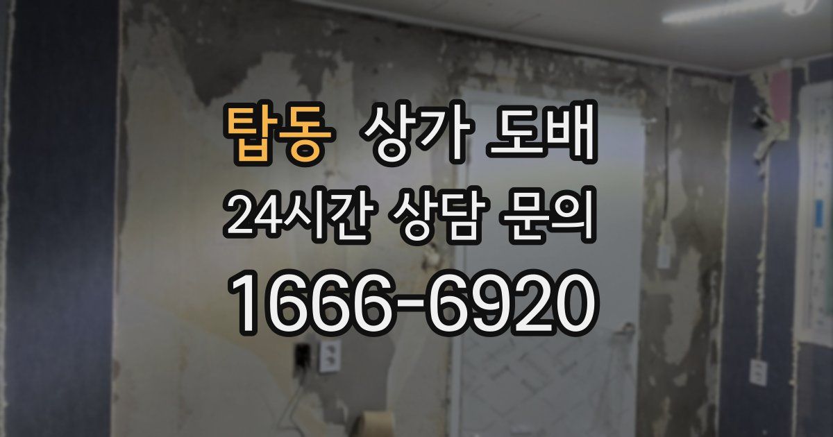 탑동 상가 도배