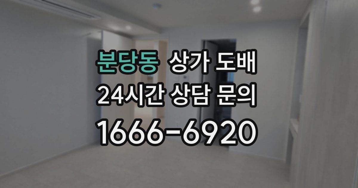 분당동 상가 도배