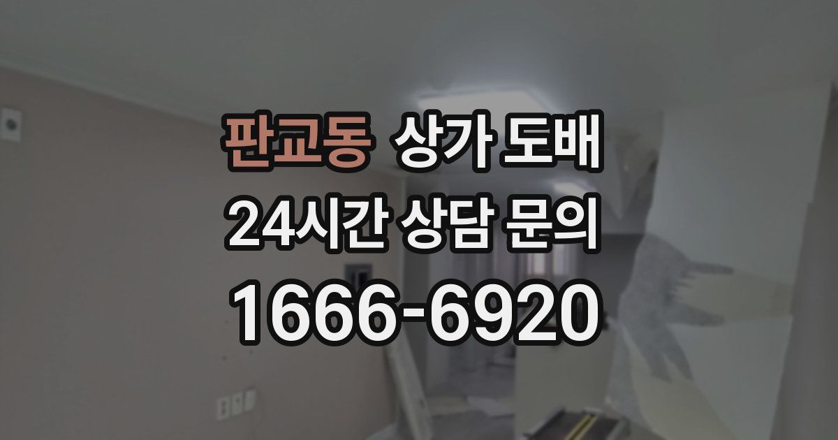 판교동 상가 도배