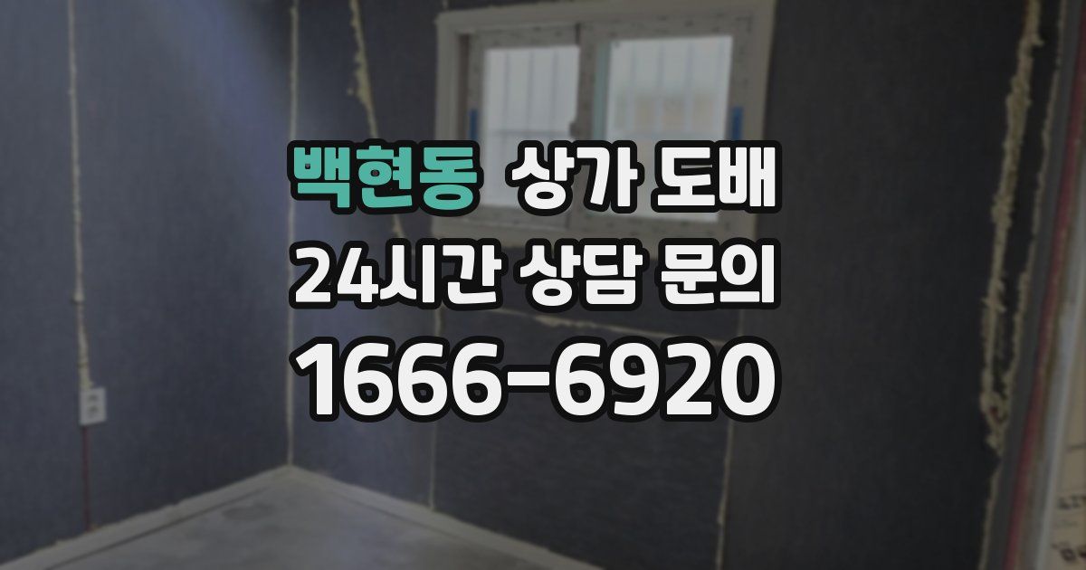 백현동 상가 도배