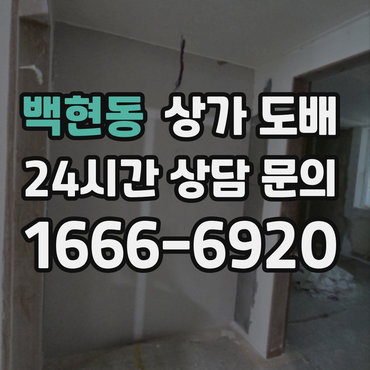 백현동 상가 도배