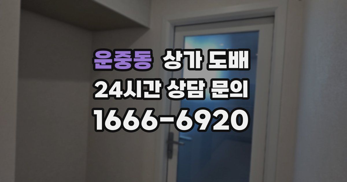 운중동 상가 도배