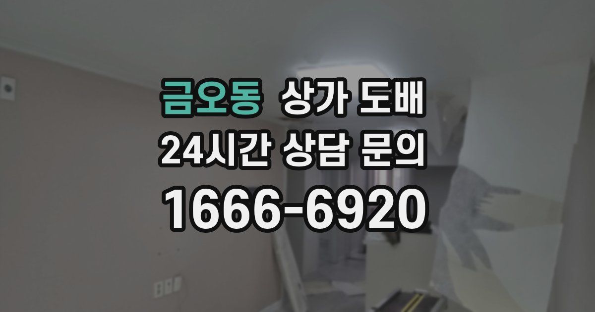 금오동 상가 도배