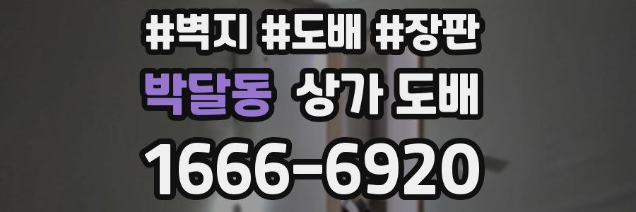 박달동 상가 도배