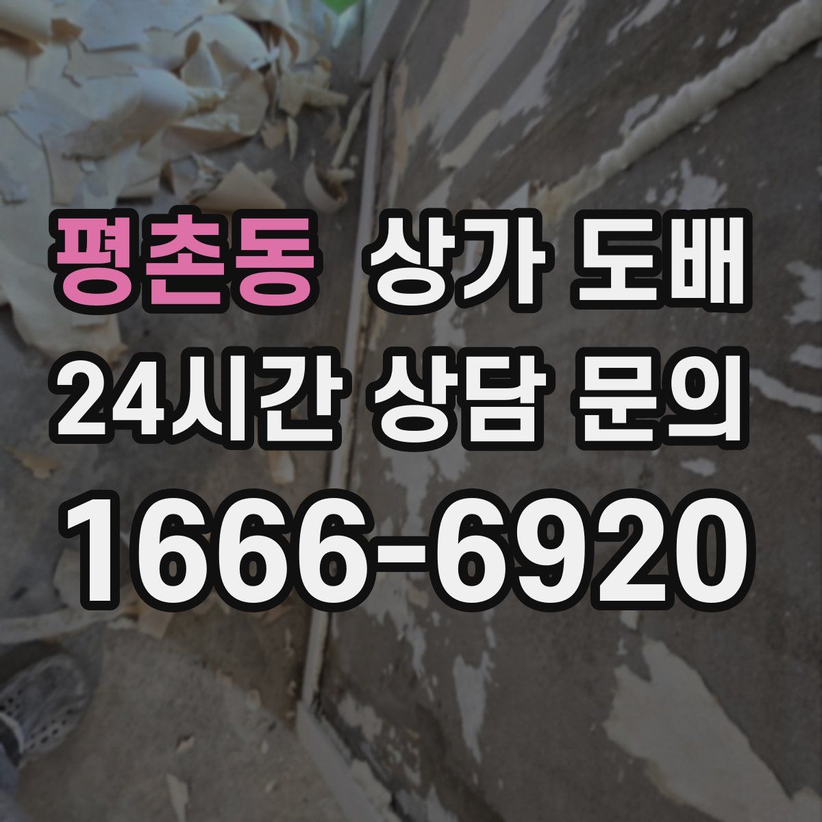 평촌동 상가 도배