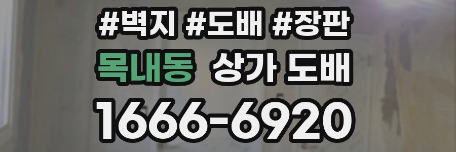 목내동 상가 도배