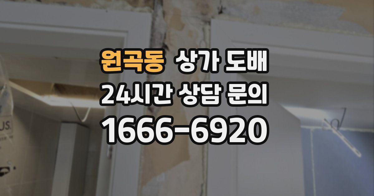 원곡동 상가 도배