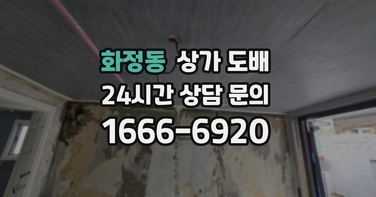 화정동 상가 도배