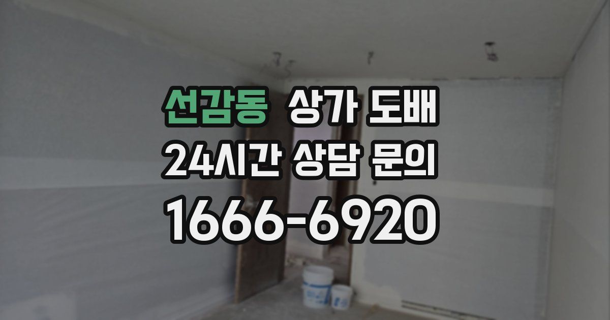 선감동 상가 도배