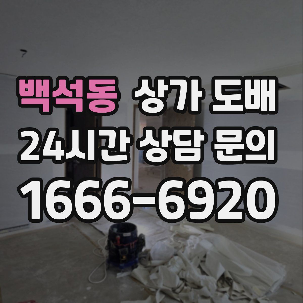 백석동 상가 도배