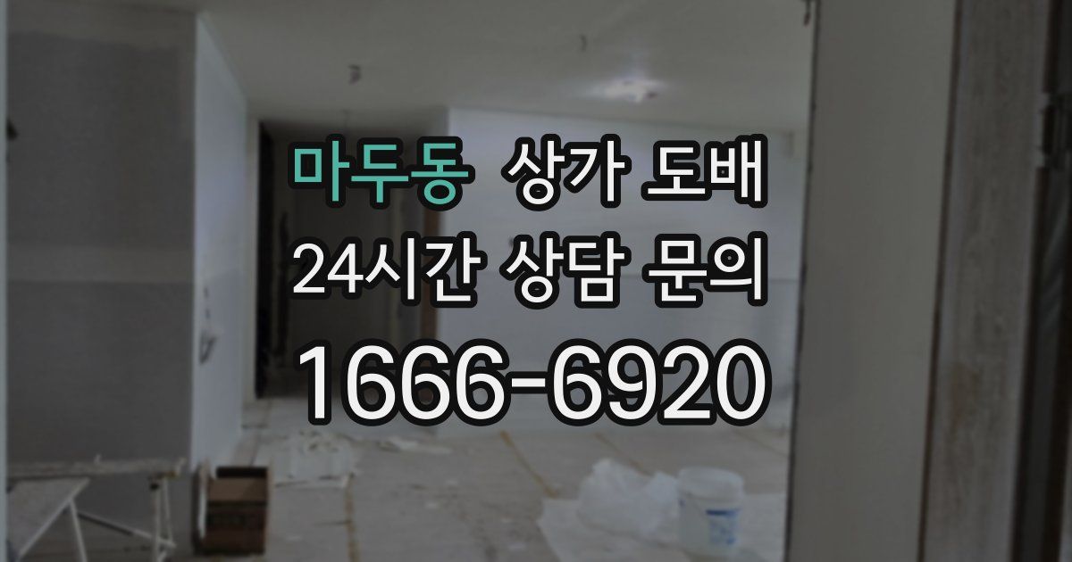 마두동 상가 도배