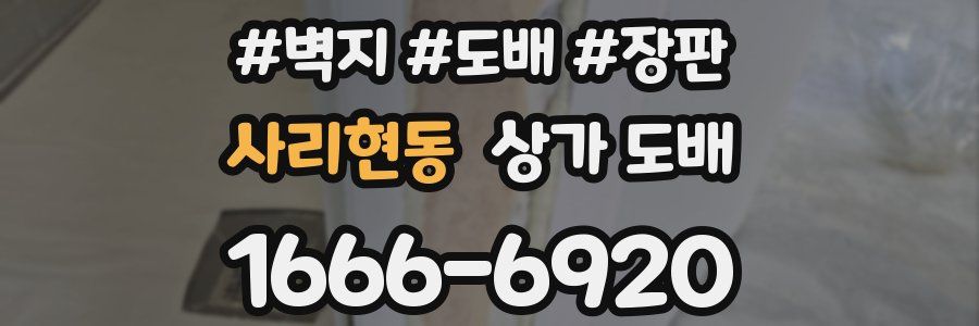 사리현동 상가 도배