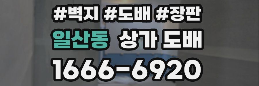 일산동 상가 도배