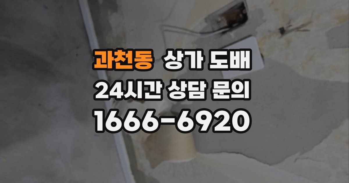 과천동 상가 도배