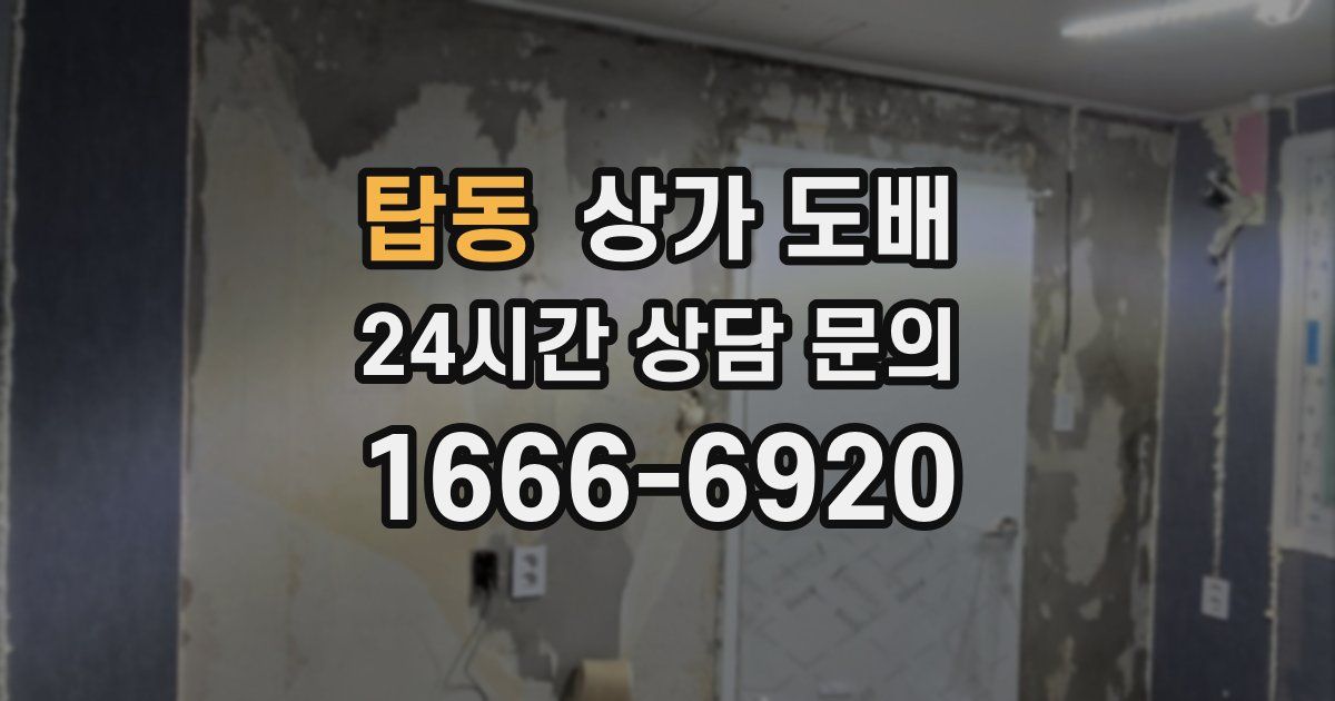 탑동 상가 도배