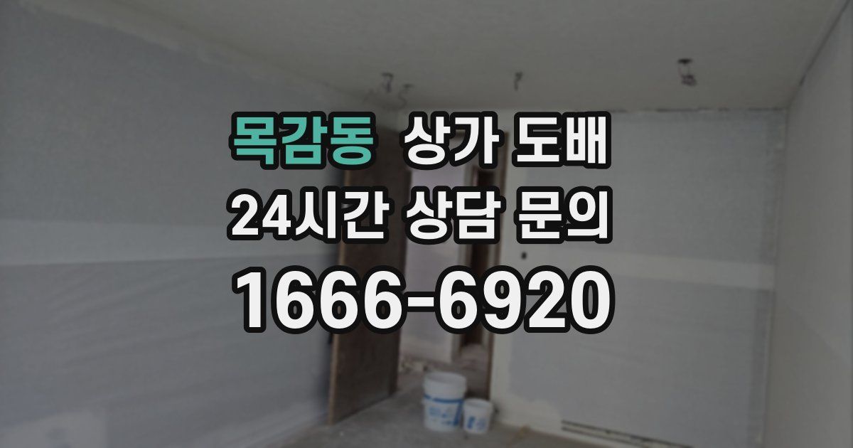 목감동 상가 도배