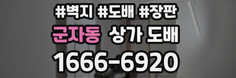 군자동 상가 도배