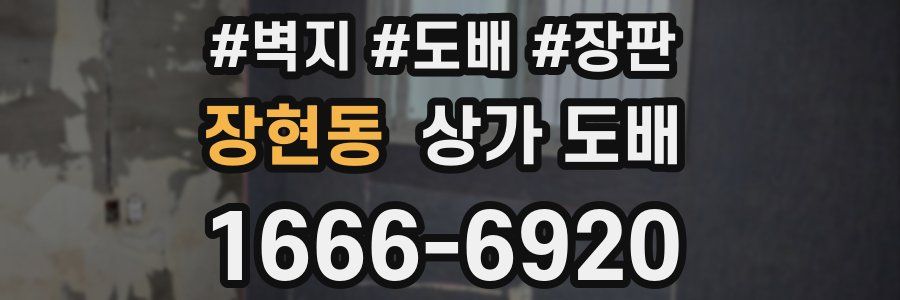 장현동 상가 도배