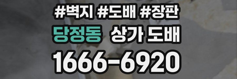 당정동 상가 도배