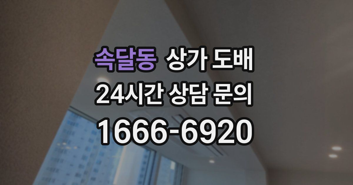 속달동 상가 도배