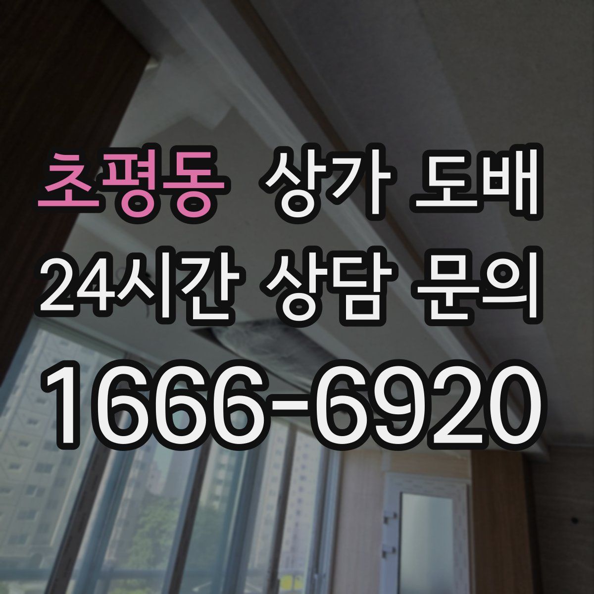 초평동 상가 도배
