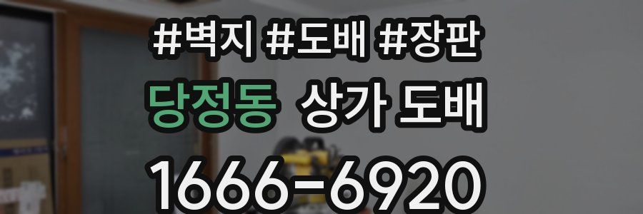 당정동 상가 도배