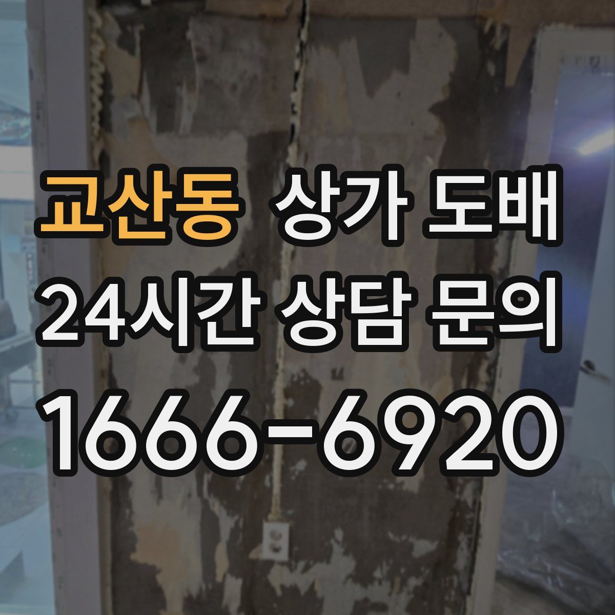 교산동 상가 도배