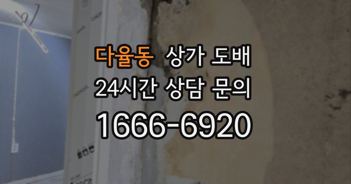다율동 상가 도배