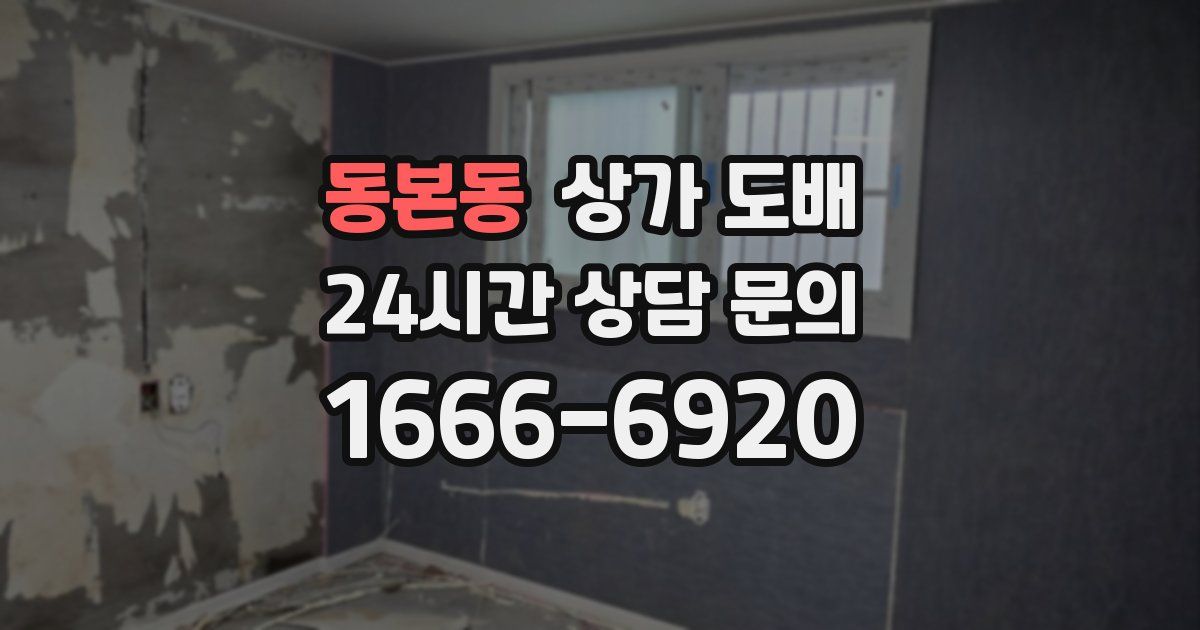 동본동 상가 도배