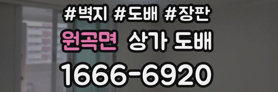 원곡면 상가 도배