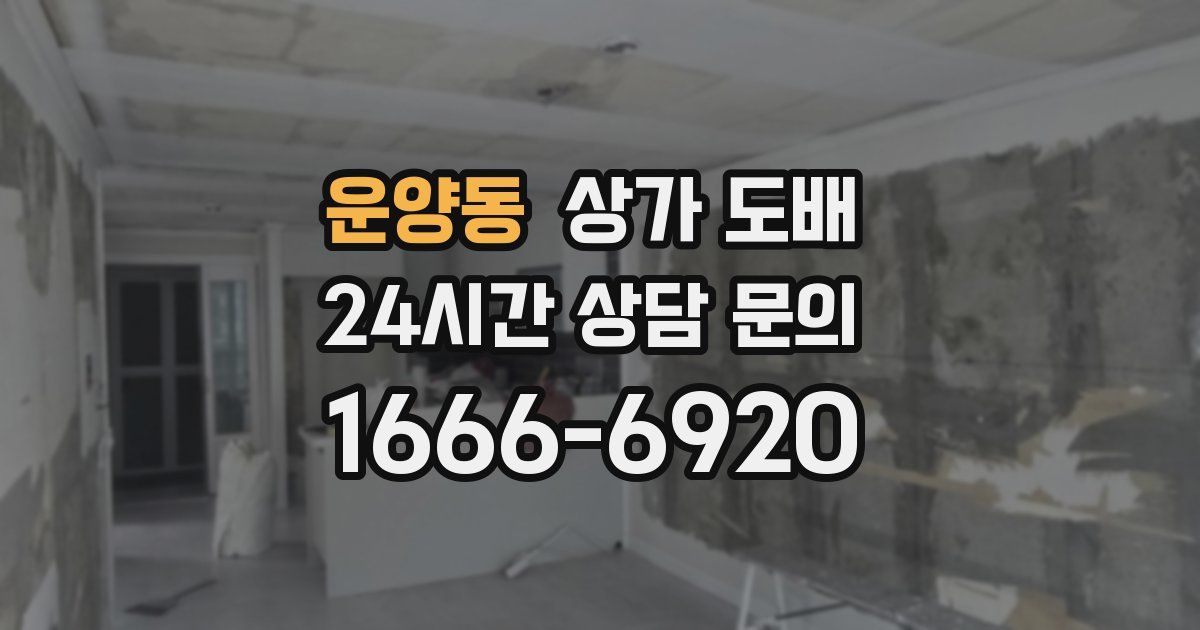 운양동 상가 도배