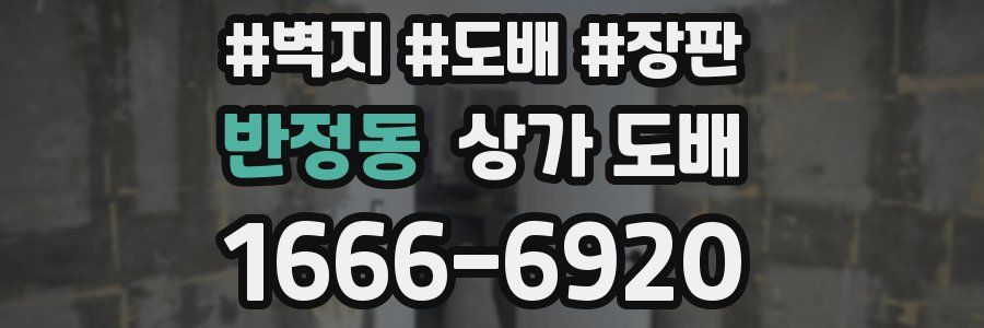 반정동 상가 도배