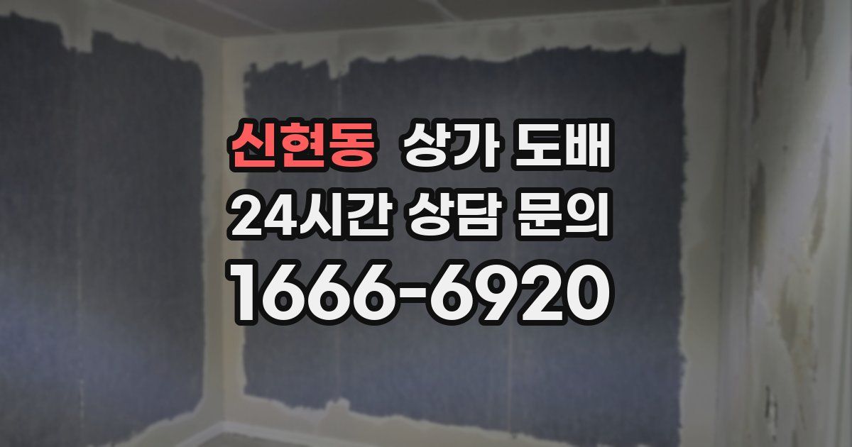 신현동 상가 도배