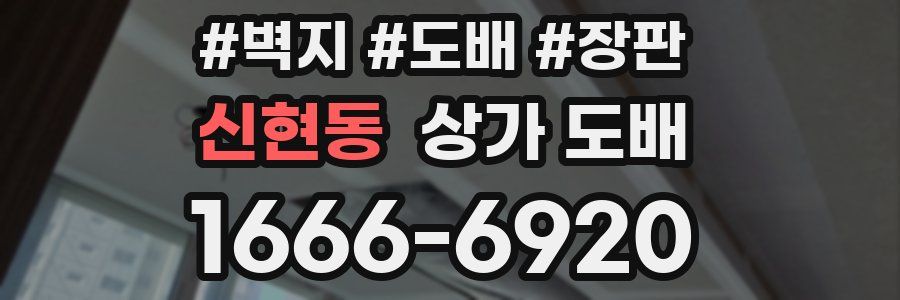 신현동 상가 도배
