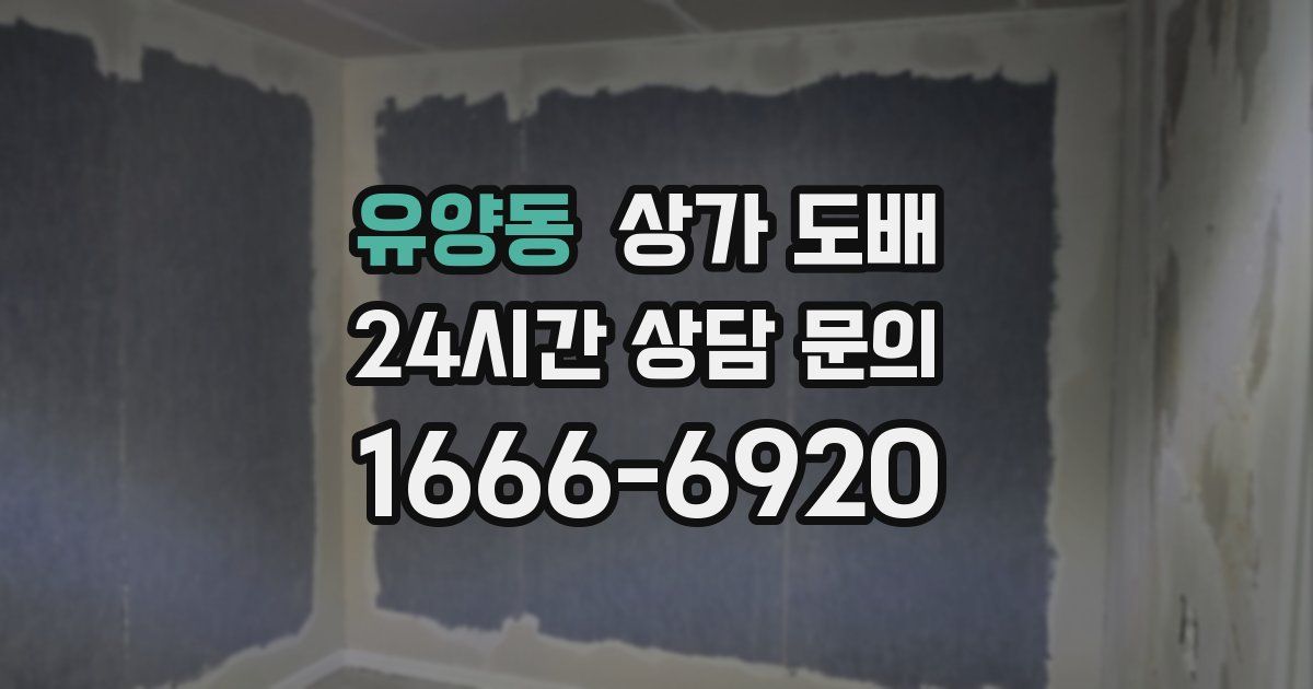 유양동 상가 도배