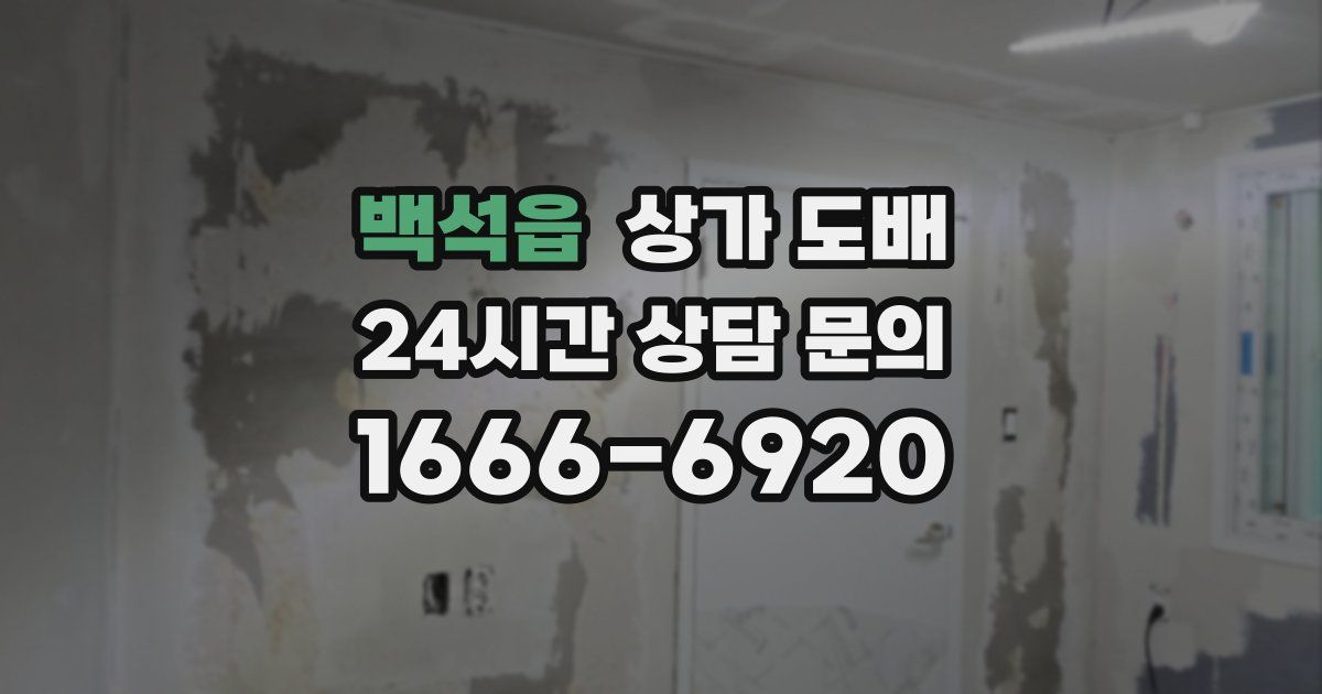 백석읍 상가 도배