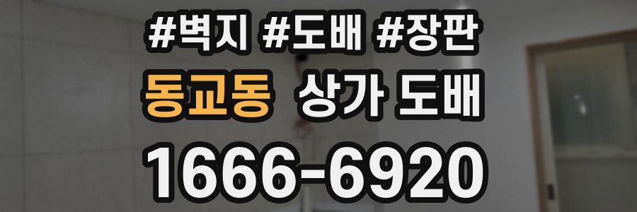 동교동 상가 도배