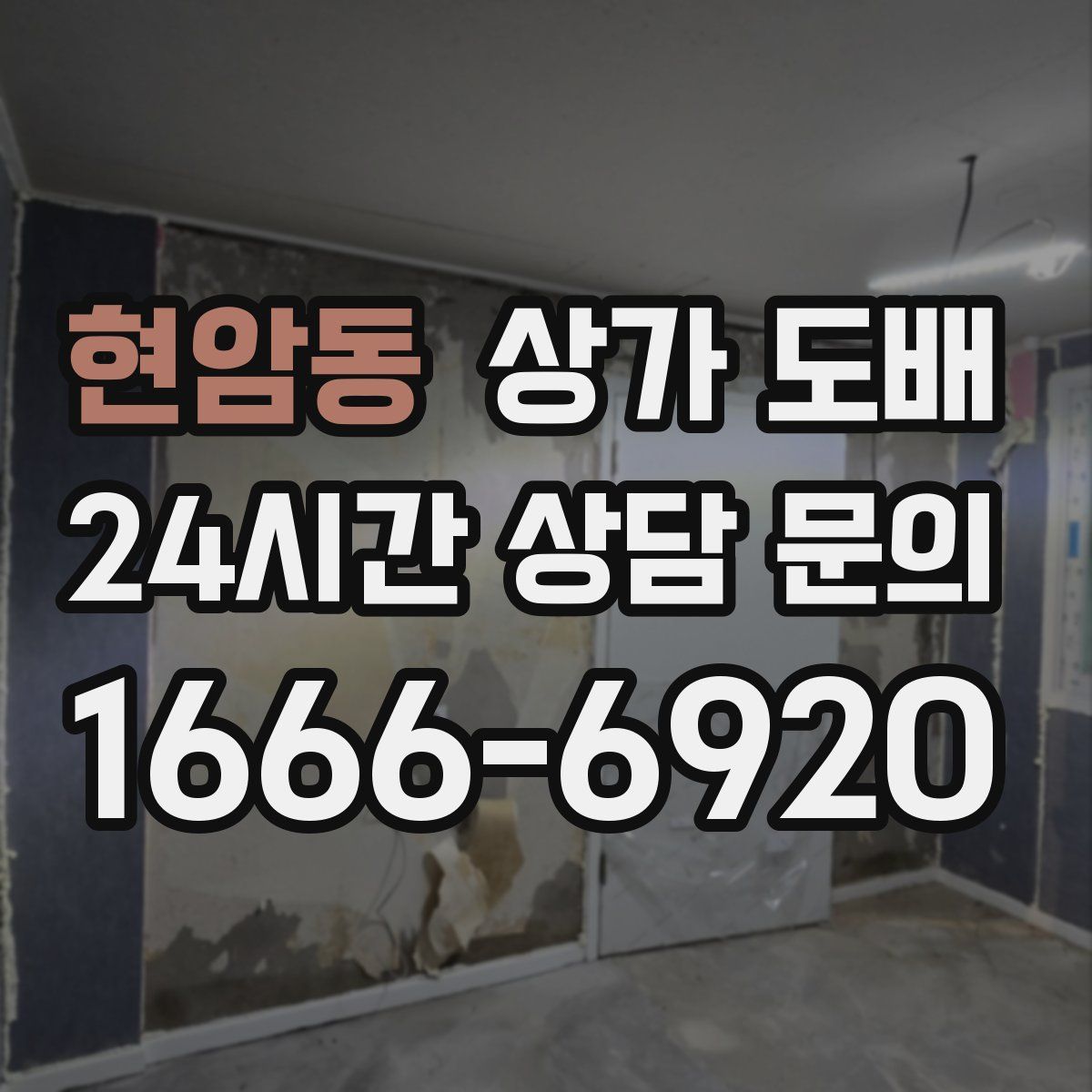 현암동 상가 도배
