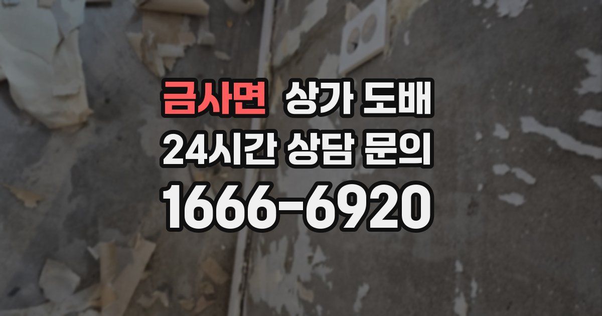 금사면 상가 도배
