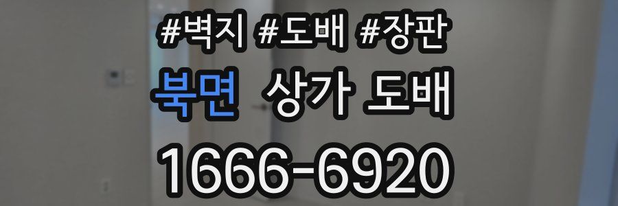 북면 상가 도배
