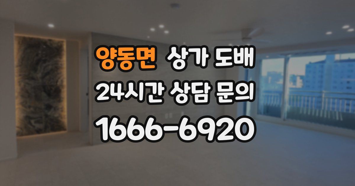 양동면 상가 도배