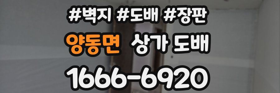 양동면 상가 도배
