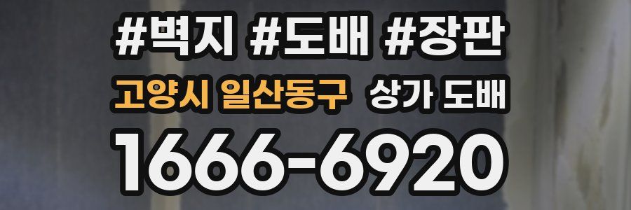 고양시 일산동구 상가 도배