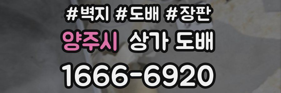 양주시 상가 도배